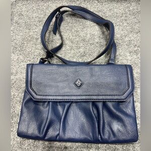 Simply Vera Wang Navy Pleated Crossbody Bag PY0120